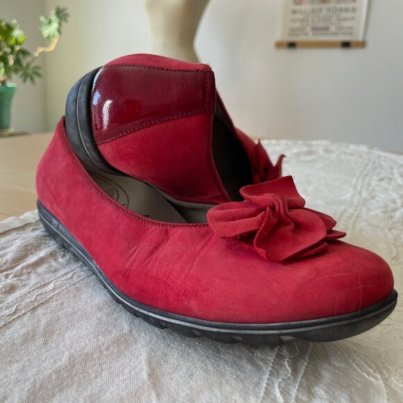 Waldläufer Red Suede Flats - Picture 4 of 10